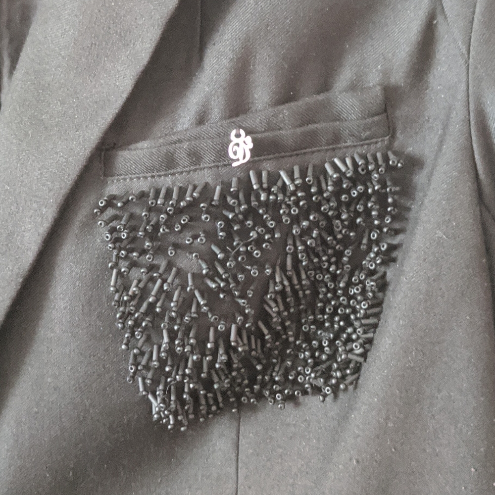 Dsquared Black Wool Blend Fitted Blazer S/M - Picture 3 of 11